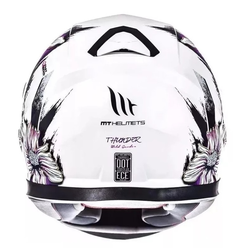 Integralny kask motocyklowy MT Thunder 3 SV Wild Garden biało-fioletowy