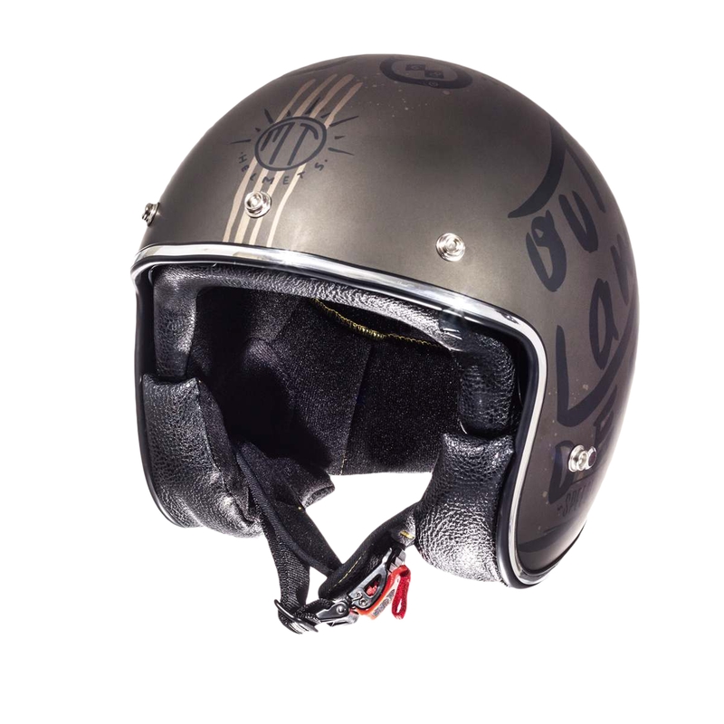 Otwarty kask motocyklowy MT LeMans SV Outlander brązowy matowy wyprzedaż