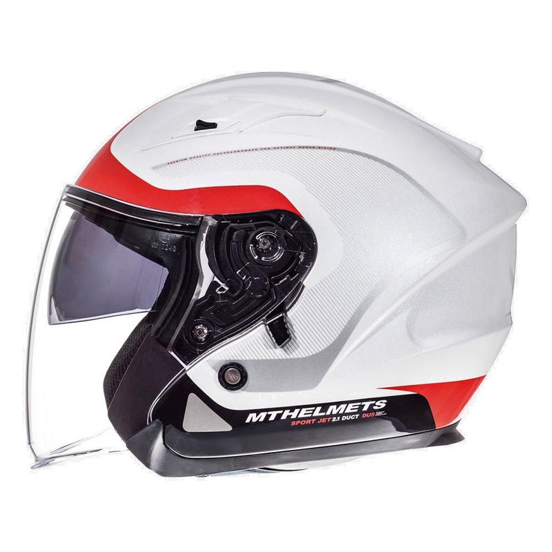 Otwarty kask motocyklowy MT Avenue SV Crossroad biało-czerwony