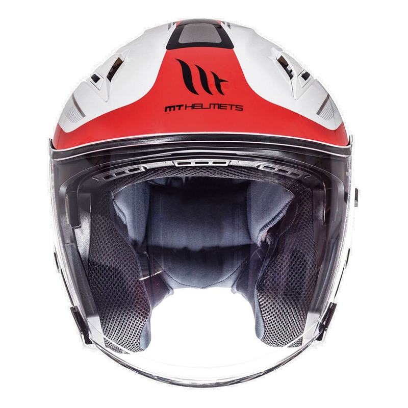 Otwarty kask motocyklowy MT Avenue SV Crossroad biało-czerwony