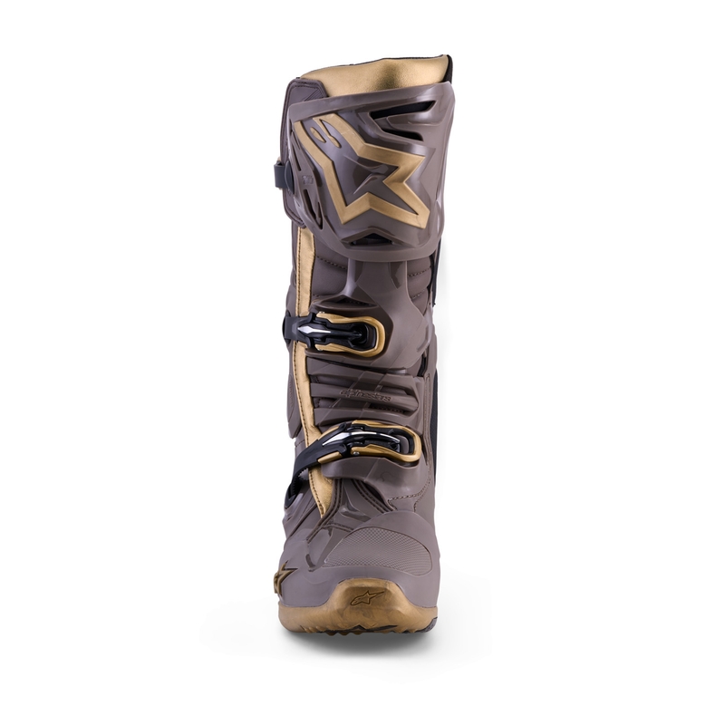 Buty motocyklowe Alpinestars TECH 10 Limited Edition AIR GOLD w kolorze brązowo-złotym