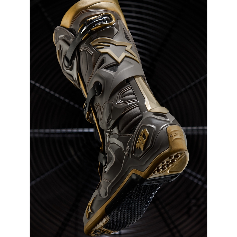 Buty motocyklowe Alpinestars TECH 10 Limited Edition AIR GOLD w kolorze brązowo-złotym