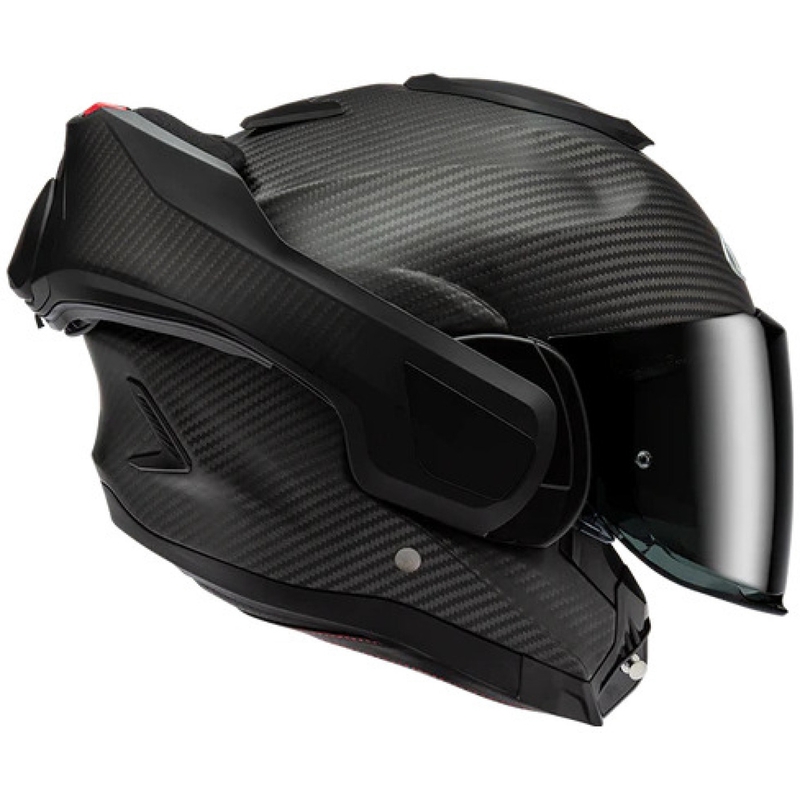 Kask motocyklowy typu flip-up HJC F100 CARBON matowy czarny