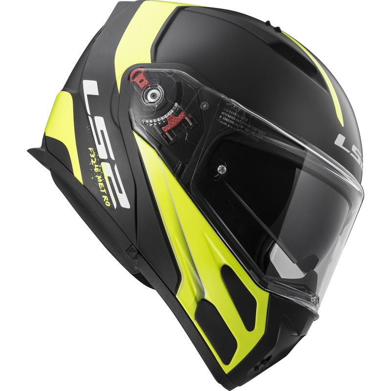 Szczękowy kask motocyklowy LS2 FF324 Metro Rapid czarno-fluo żółty wyprzedaż