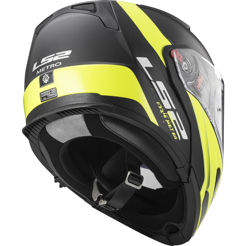 Szczękowy kask motocyklowy LS2 FF324 Metro Rapid czarno-fluo żółty wyprzedaż