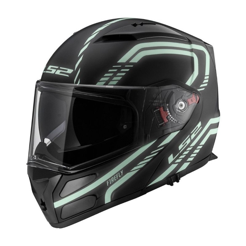Szczękowy kask motocyklowy LS2 FF324 Metro Firefly czarny matowy