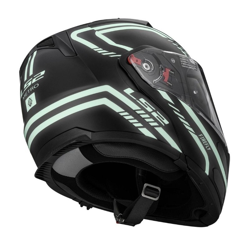 Szczękowy kask motocyklowy LS2 FF324 Metro Firefly czarny matowy