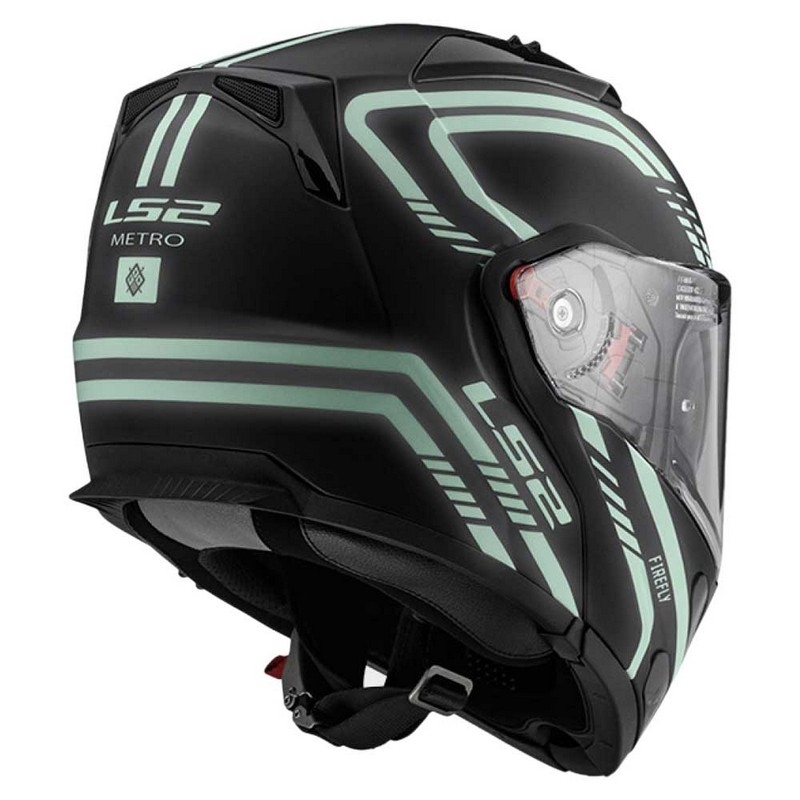 Szczękowy kask motocyklowy LS2 FF324 Metro Firefly czarny matowy