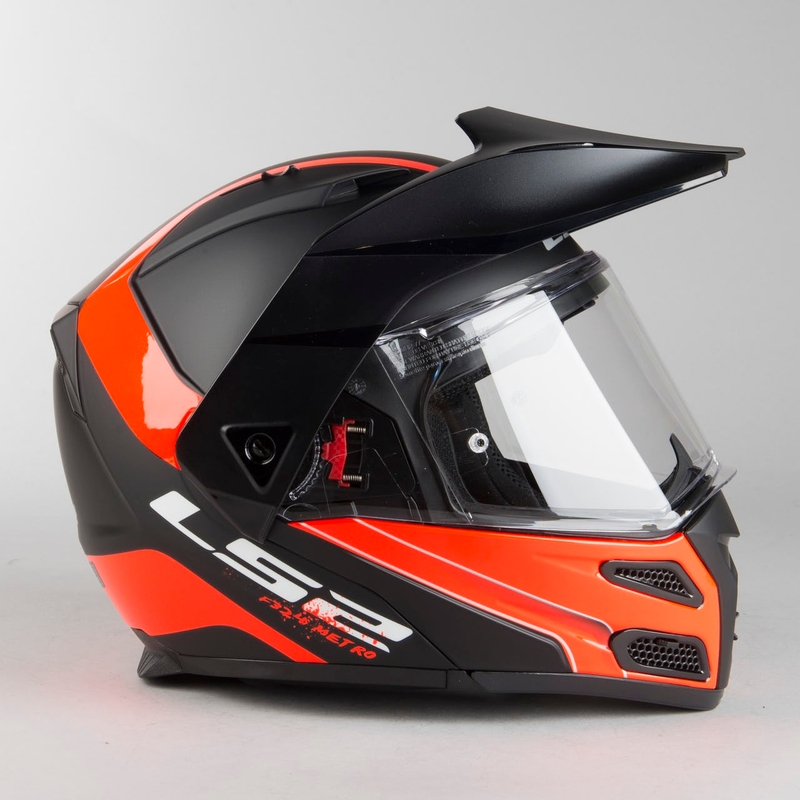 Szczękowy kask motocyklowy LS2 FF324 Metro EVO Rapid czarno-pomarańczowy wyprzedaż