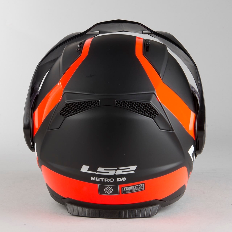 Szczękowy kask motocyklowy LS2 FF324 Metro EVO Rapid czarno-pomarańczowy wyprzedaż