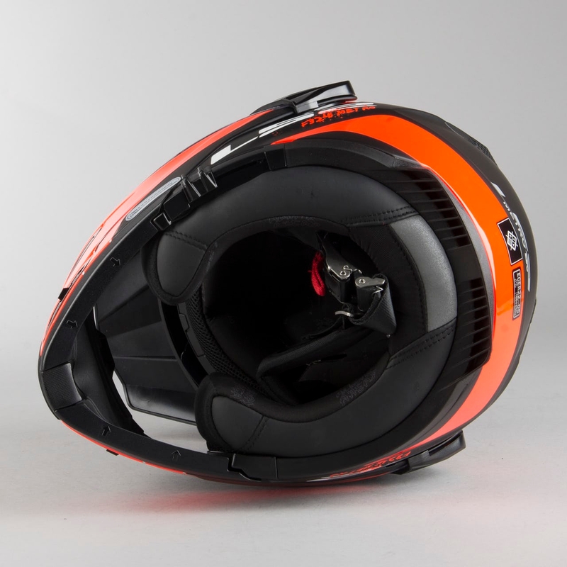Szczękowy kask motocyklowy LS2 FF324 Metro EVO Rapid czarno-pomarańczowy wyprzedaż