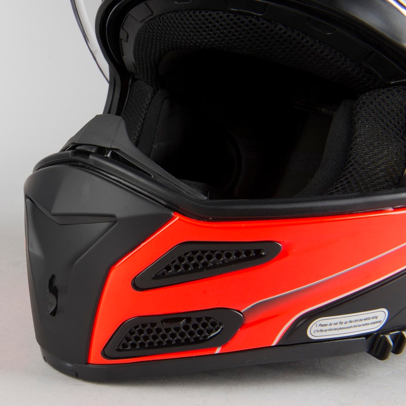 Szczękowy kask motocyklowy LS2 FF324 Metro EVO Rapid czarno-pomarańczowy wyprzedaż