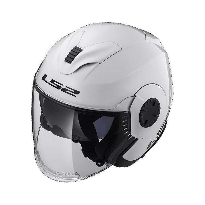 Otwarty kask motocyklowy LS2 OF570 Verso biały połysk