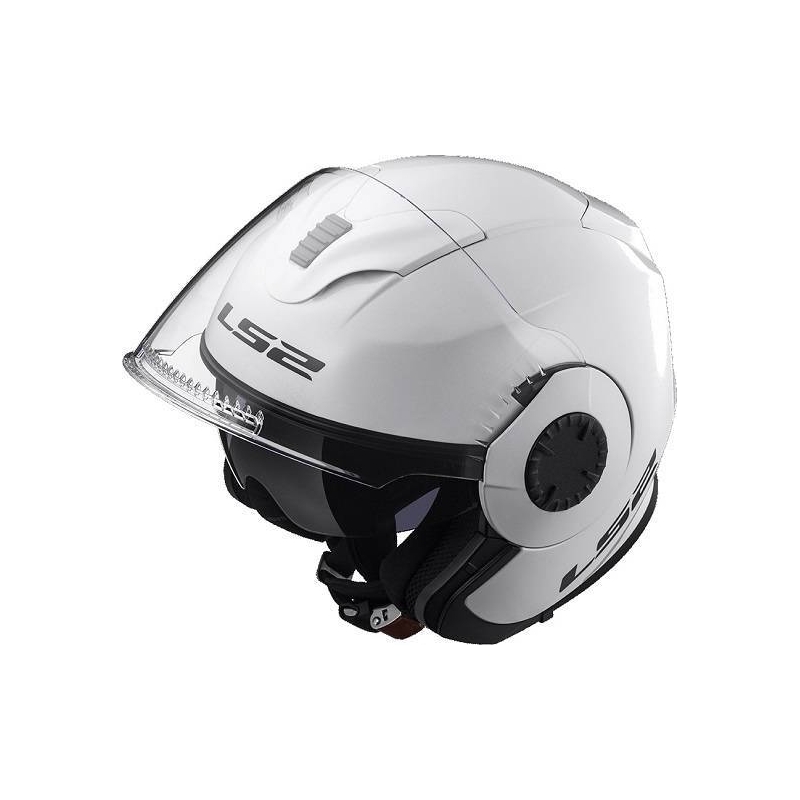 Otwarty kask motocyklowy LS2 OF570 Verso biały połysk