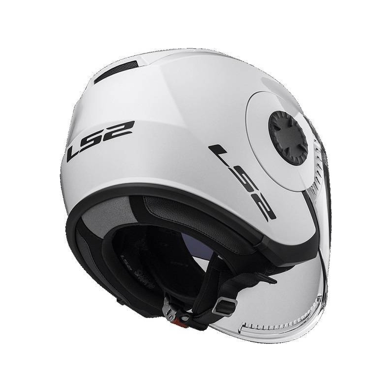 Otwarty kask motocyklowy LS2 OF570 Verso biały połysk