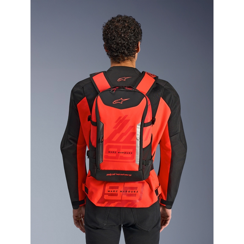 Plecak Alpinestars AMP-3 MM93 czerwony fluorescencyjno-czerwono-czarny 17 l