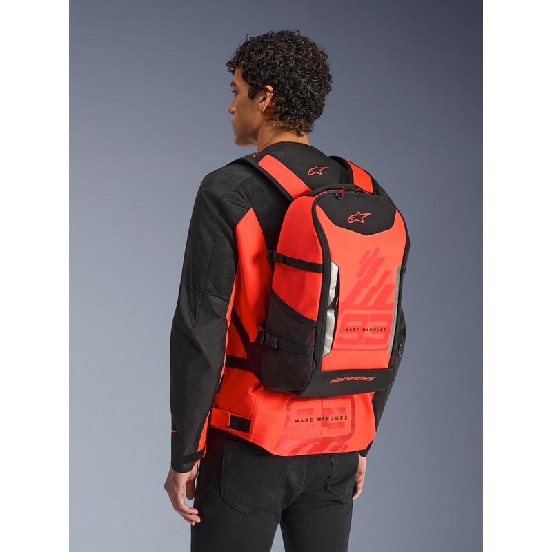 Plecak Alpinestars AMP-3 MM93 czerwony fluorescencyjno-czerwono-czarny 17 l