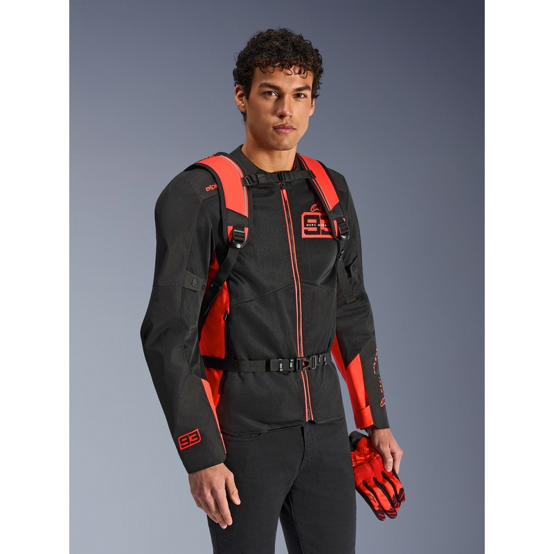 Plecak Alpinestars AMP-3 MM93 czerwony fluorescencyjno-czerwono-czarny 17 l
