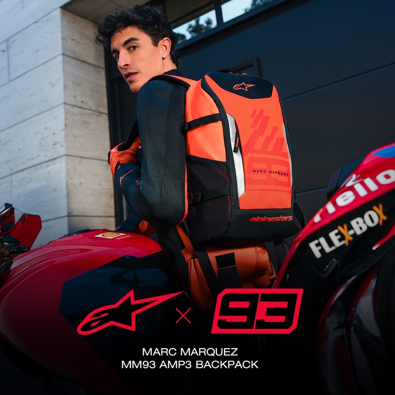 Plecak Alpinestars AMP-3 MM93 czerwony fluorescencyjno-czerwono-czarny 17 l