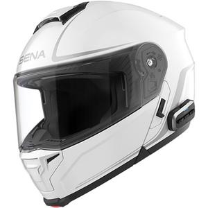 Kask motocyklowy z klapką i słuchawkami SENA Outrush 2 biały