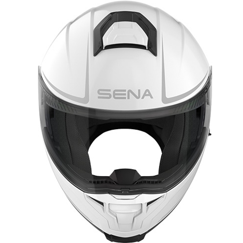 Kask motocyklowy z klapką i słuchawkami SENA Outrush 2 biały