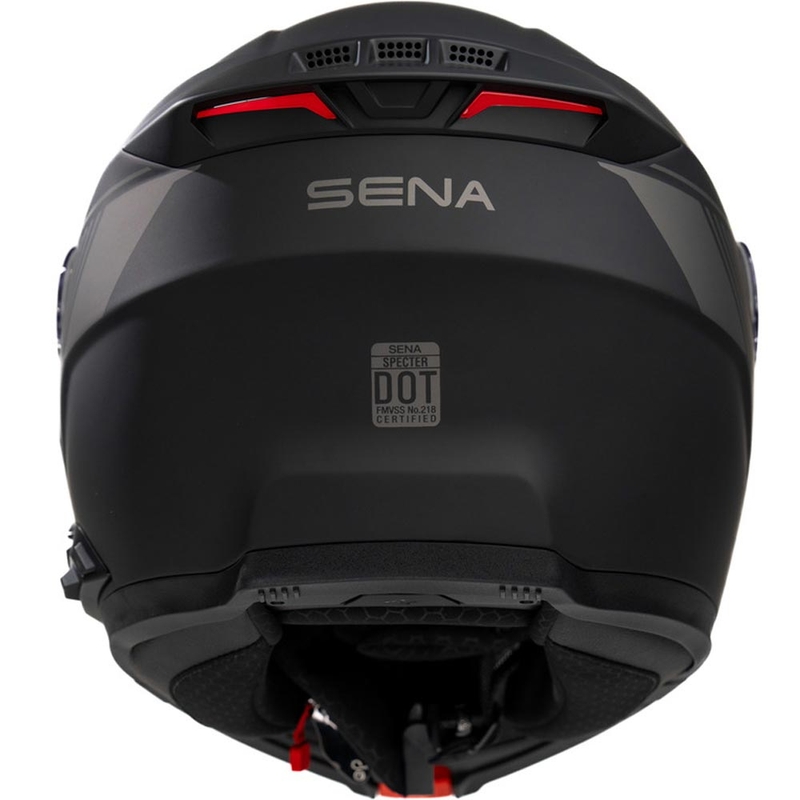 Kask motocyklowy z odchylanym daszkiem i zestawem słuchawkowym SENA Specter matowy czarny