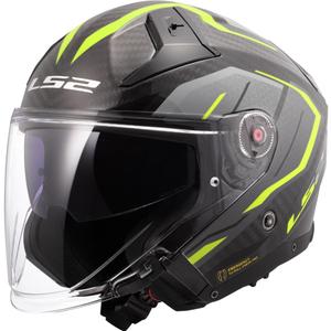 Kask motocyklowy otwarty LS2 OF603 Infinity II C Urus fluo żółty