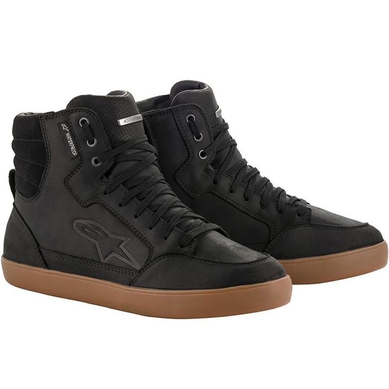 Buty motocyklowe Alpinestars J-6 wodoodporne, czarno-gumowe
