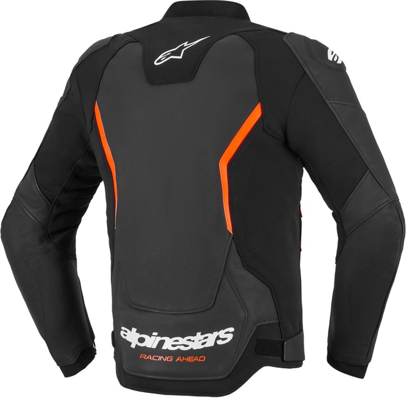 Kurtka motocyklowa skórzana Alpinestars GP Force V2 czarno-fluo czerwono-biała