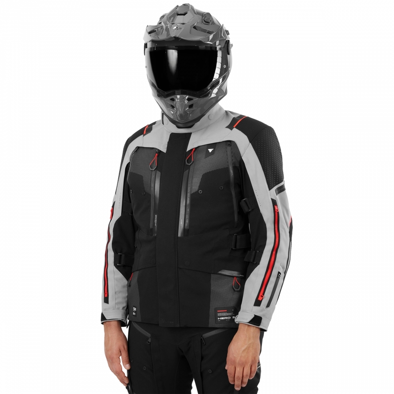 Kurtka motocyklowa Shima Hero 3.0 szaro-czerwona