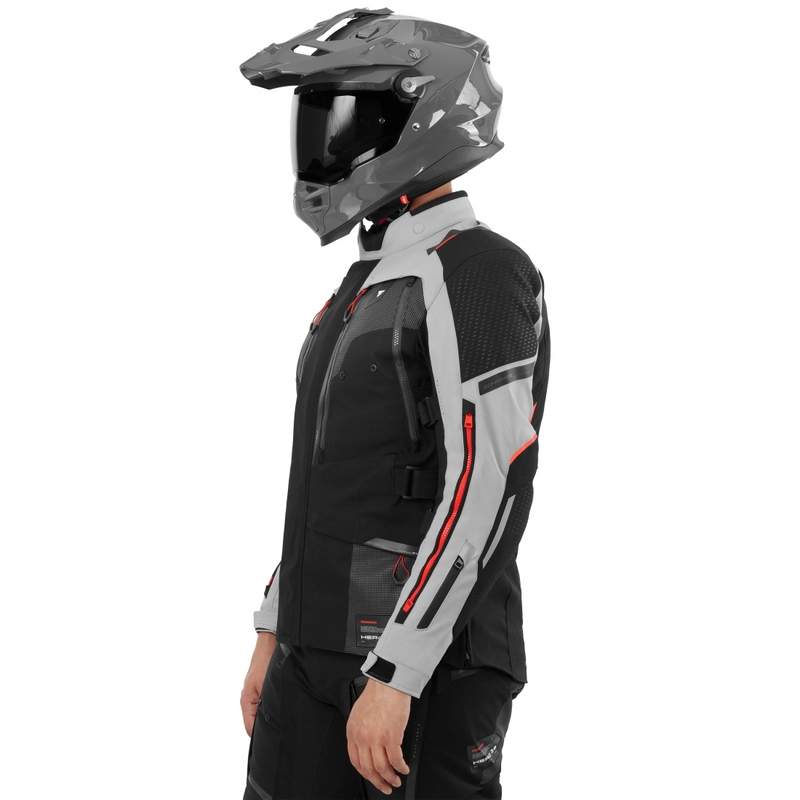 Kurtka motocyklowa Shima Hero 3.0 szaro-czerwona