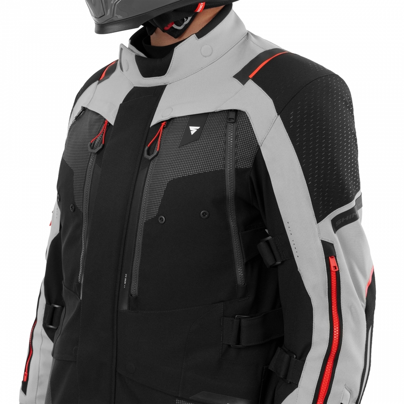 Kurtka motocyklowa Shima Hero 3.0 szaro-czerwona