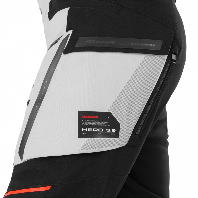 Spodnie motocyklowe Shima Hero 3.0 szaro-niebieskie