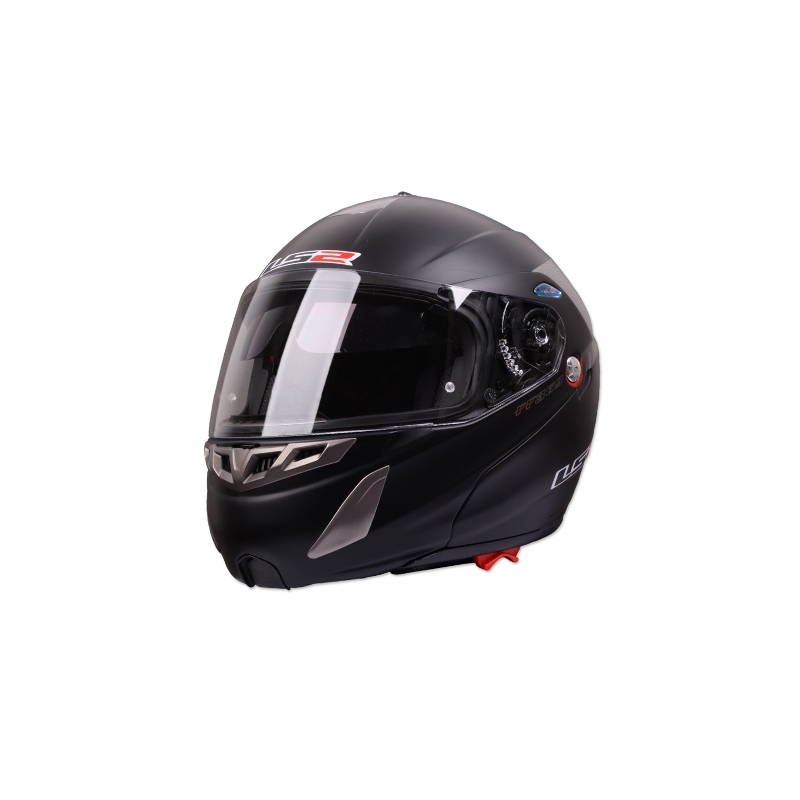 Pochylanie kasku na motocyklu LS2 Delta czarny matowy