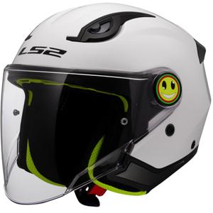 Kask motocyklowy otwarty dziecięcy LS2 OF622 Funny II Solid biały