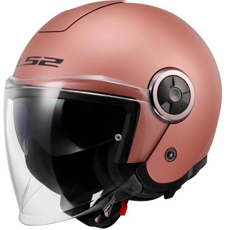 Kask motocyklowy otwarty LS2 OF620 Classy Solid matowy, złoto-różowy