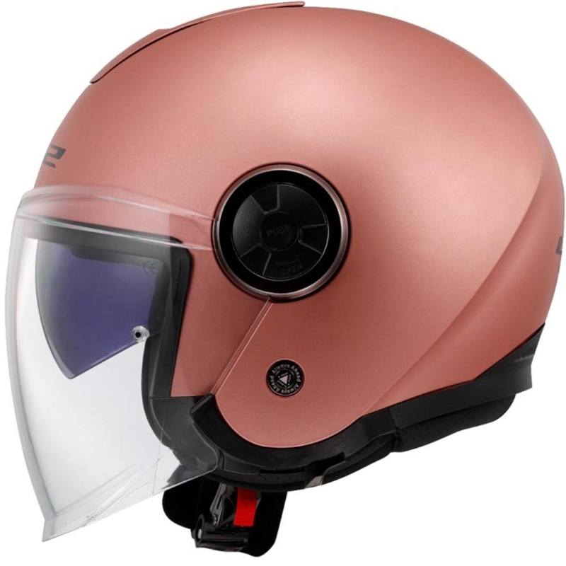 Kask motocyklowy otwarty LS2 OF620 Classy Solid matowy, złoto-różowy