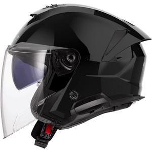Kask motocyklowy otwarty LS2 OF618 Verso II Solid połyskujący czarny