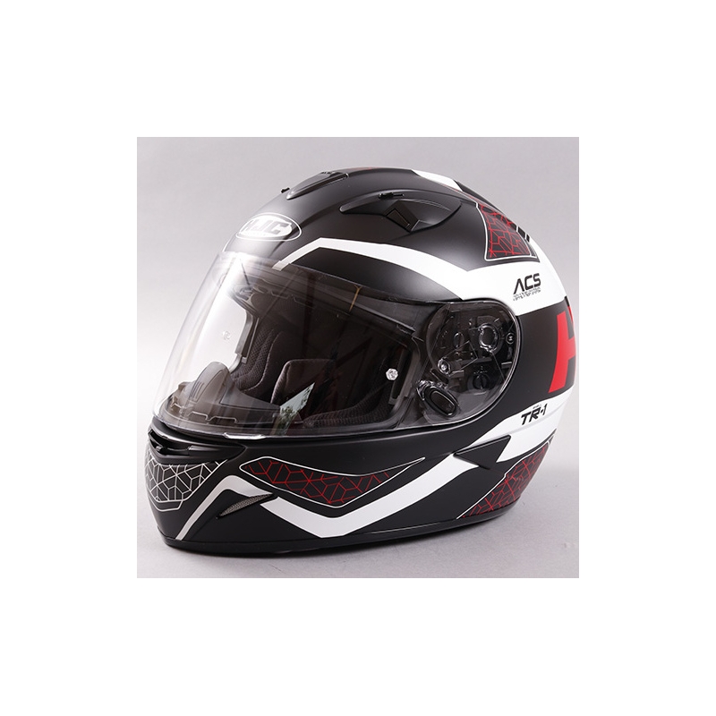 Integralny kask motocyklowy HJC TR-1 Tholos MC1SF czarno-czerwony wyprzedaż
