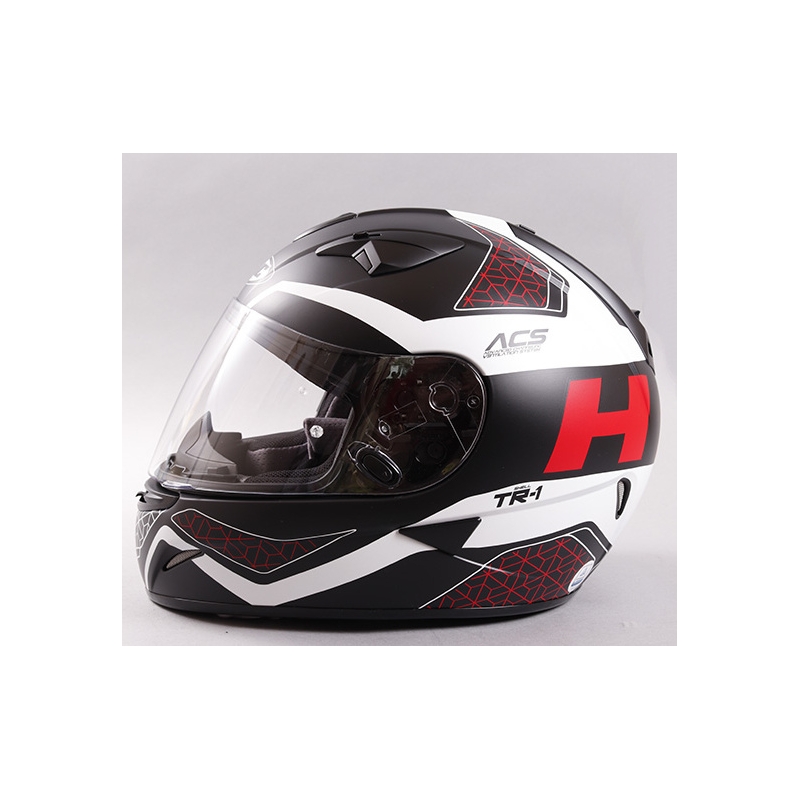 Integralny kask motocyklowy HJC TR-1 Tholos MC1SF czarno-czerwony wyprzedaż