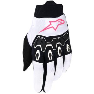 Rękawiczki motocrossowe damskie Alpinestars Stella Full Bore V2 w kolorze biało-fluo-różowo-czarnym