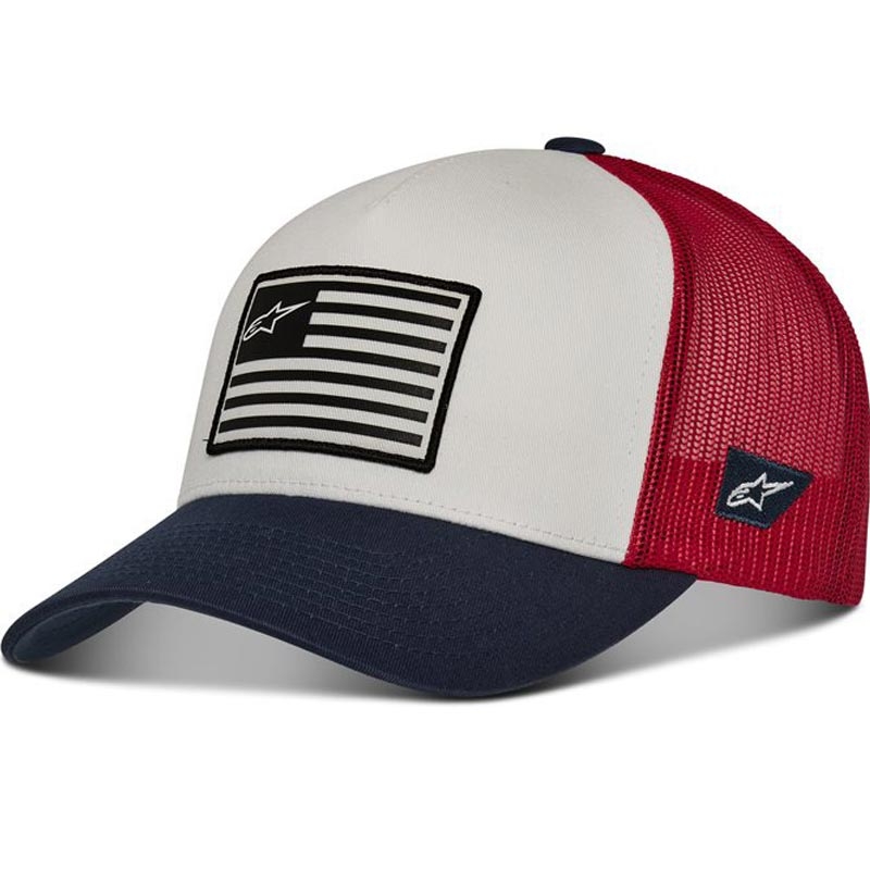 Alpinestars Flag Snap Hat niebiesko-czerwono-biały