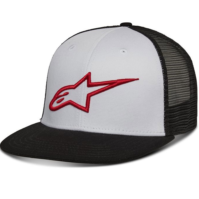Alpinestars Corp Trucker cap biało-czarno-czerwona