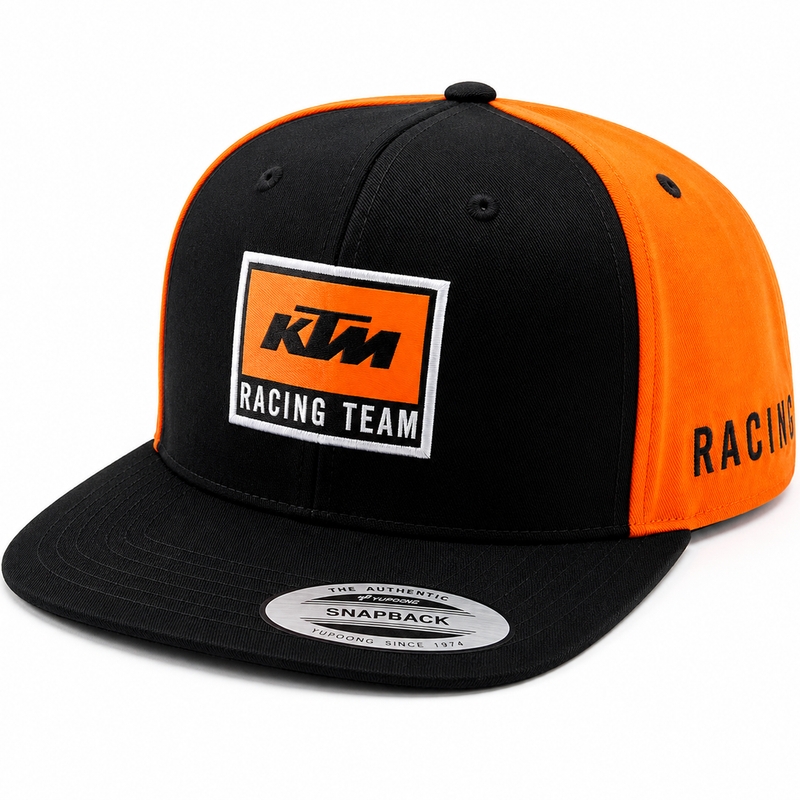 KTM Kids Team Flat Cap OS czarno-pomarańczowa
