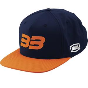 Czapka 100% BB33 Snapback niebiesko-pomarańczowa