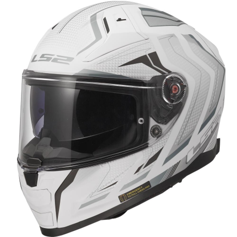 Kask motocyklowy integralny LS2 FF811 Vector II Alizer matowy biały