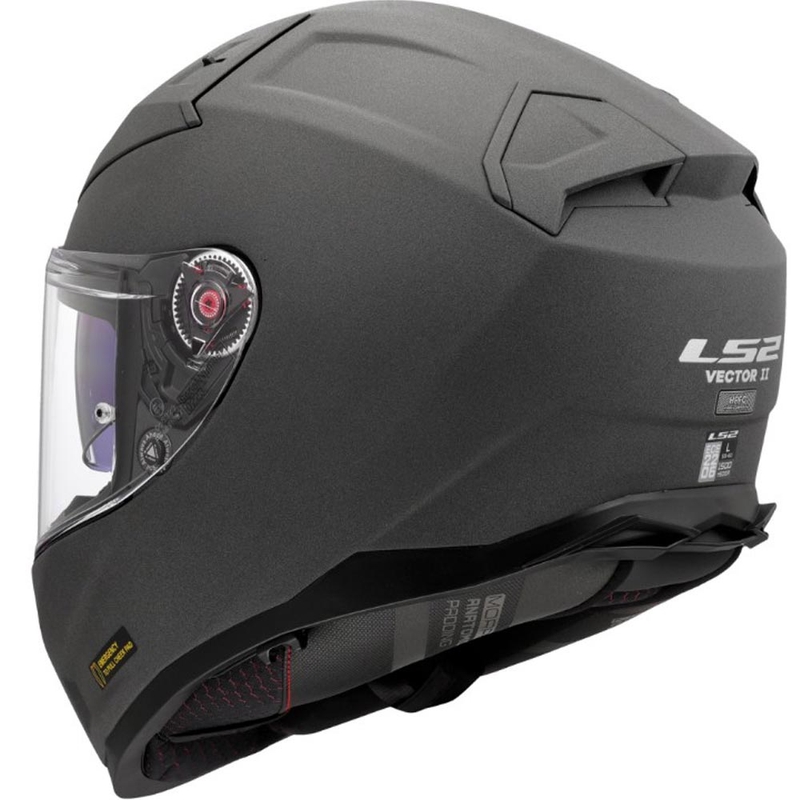 Kask motocyklowy integralny LS2 FF811 Vector II Solid Concrete Grey