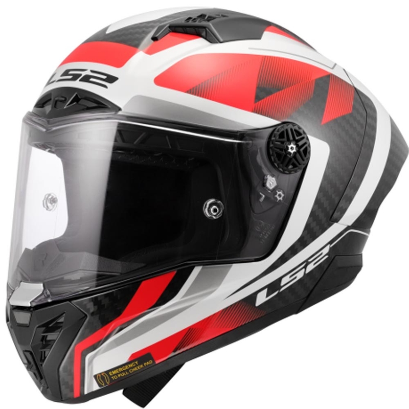 Kask motocyklowy integralny LS2 FF805 Thunder C GP Aero Raute biało-czerwony