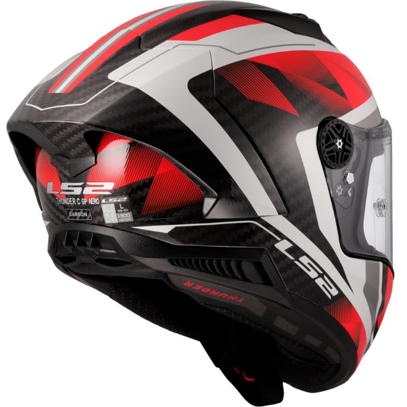 Kask motocyklowy integralny LS2 FF805 Thunder C GP Aero Raute biało-czerwony