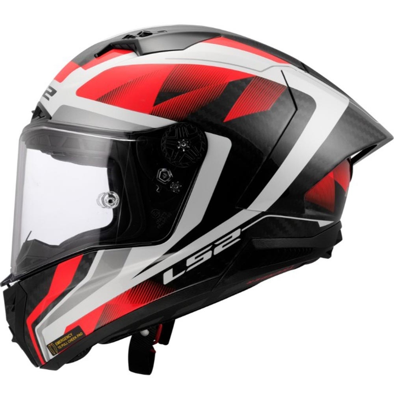 Kask motocyklowy integralny LS2 FF805 Thunder C GP Aero Raute biało-czerwony